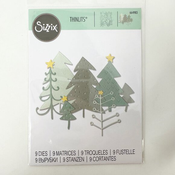 Sizzix Thinlits Christmas Holiday Feliz Navidad Die Cut Sets Bundle Holiday - Picture 4 of 7